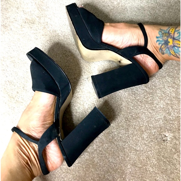 Mixed Blues Platforms SZ 8M - Picture 3 of 7